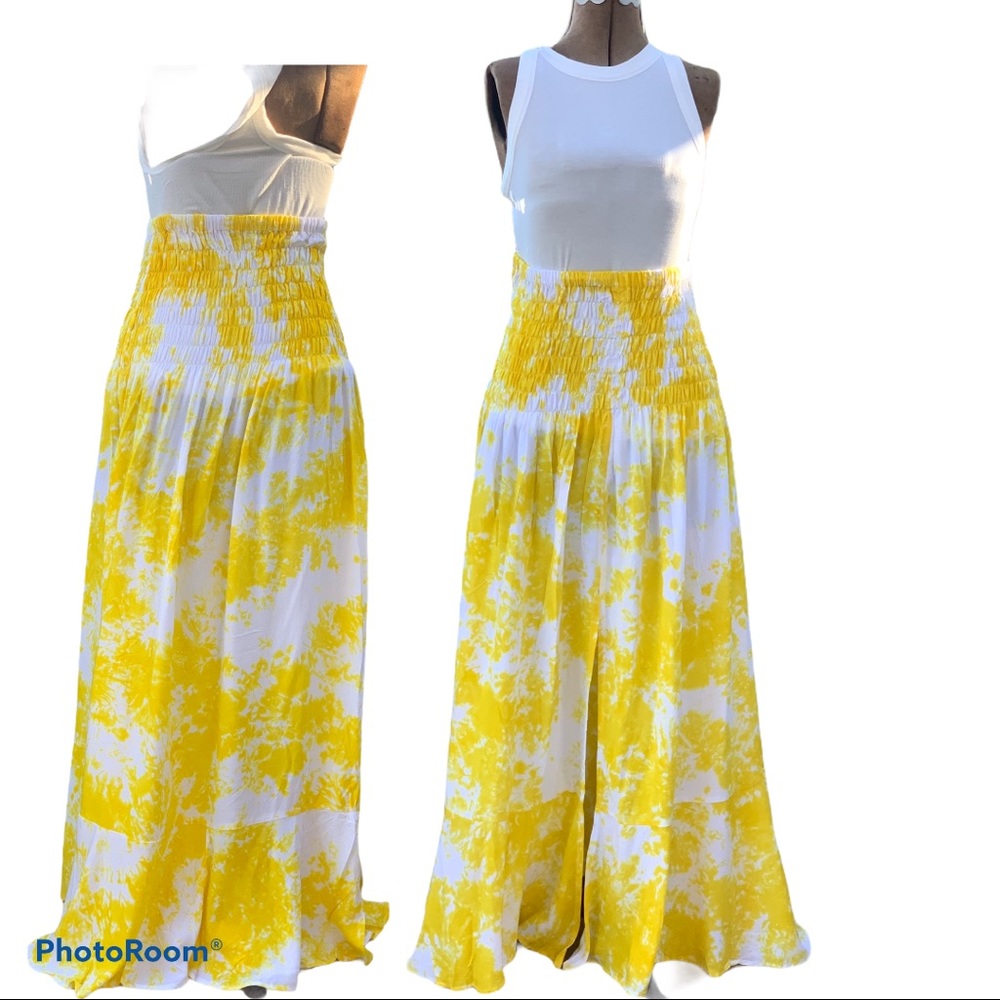 Long Skirt yellow tie-die from a village in Bali
